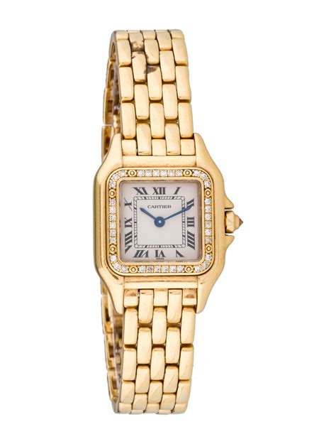 gold diamond cartier watch|cartier panthere watch with diamonds.